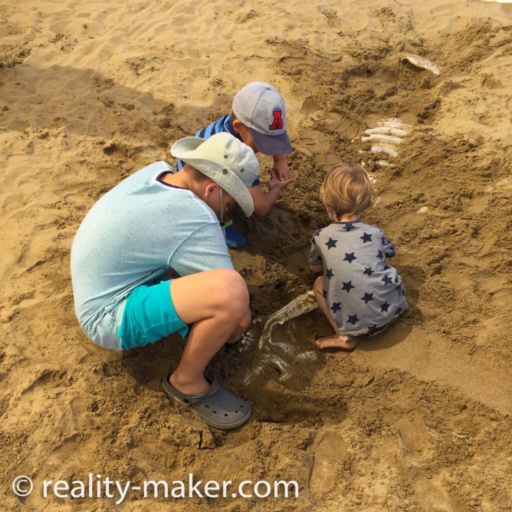 детская площадка в Австралии. Юные археологи.
